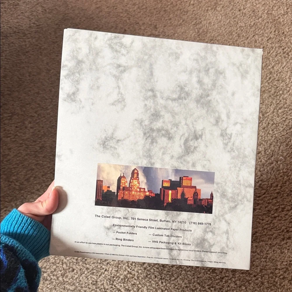 Buffalo NY 716 Cityscape Print with Dramatic Waterfall Sky binder office school